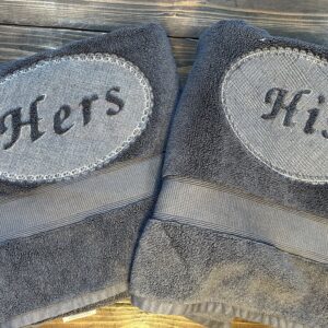 His & Hers / Mr. & Mrs. Oval Embossed Design